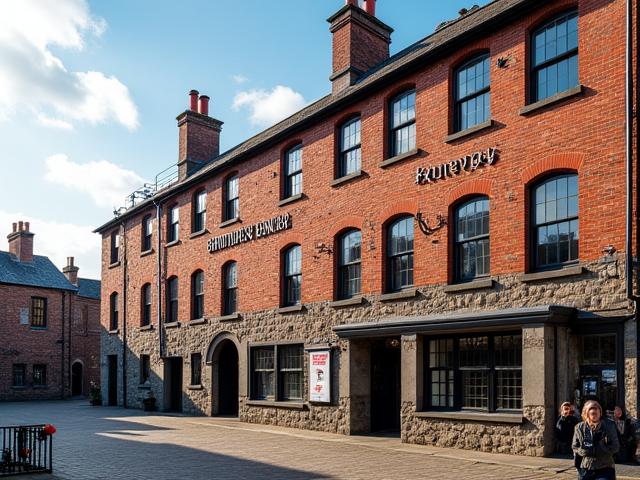 Historic stone building with 'Smithwick's Experience' sign, Kilkenny.