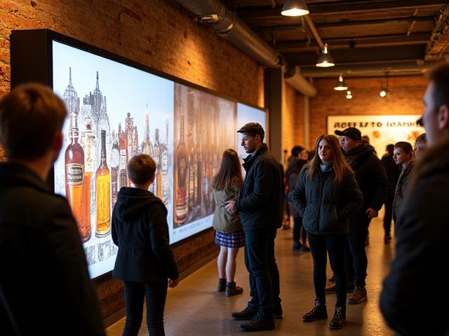 Interactive exhibit at Jameson Distillery Bow St. in Dublin.