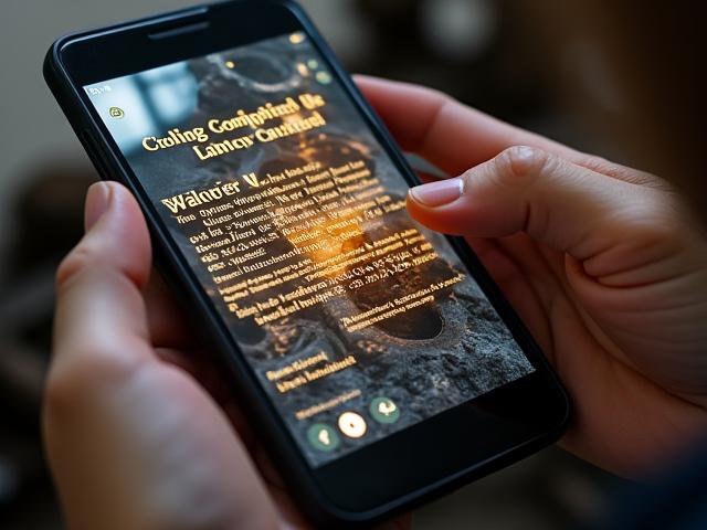 Augmented Reality bringing a historical machine to life on a smartphone screen.